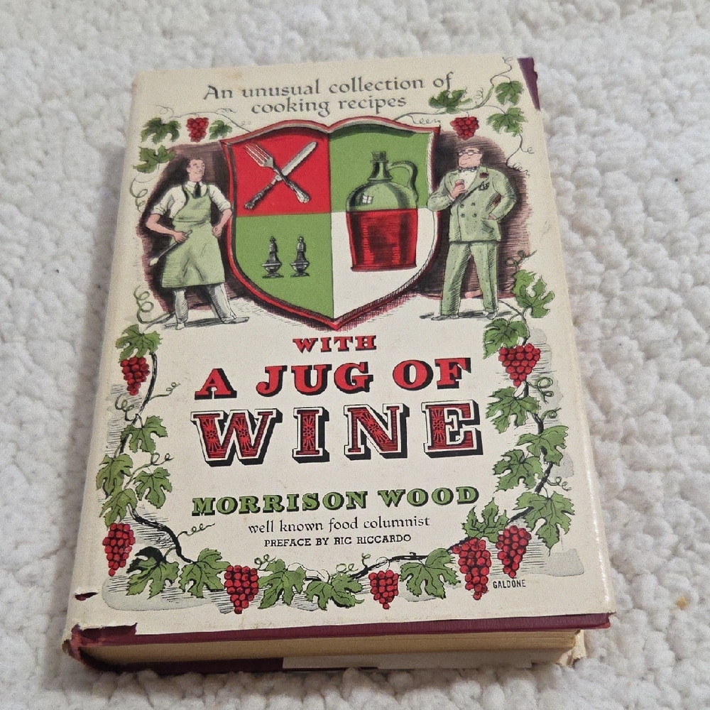 A JUG OF WINE HARDCOVER COOKBOOK
